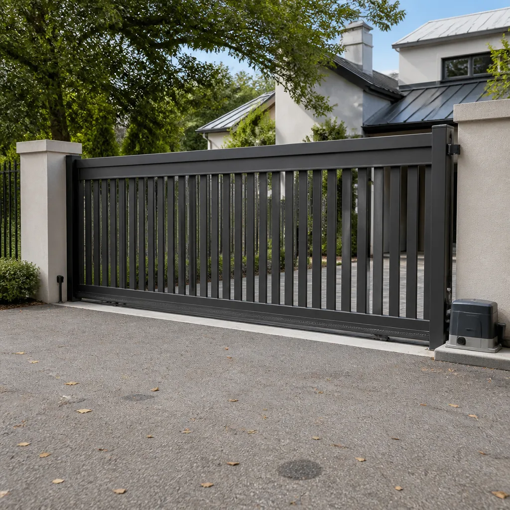 Sliding driveway gates
